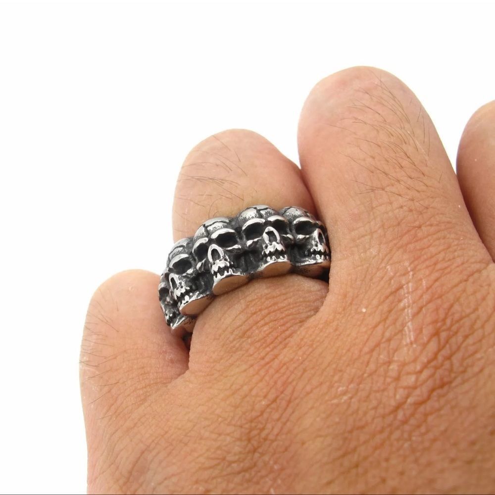 RING - Skull Ring Silver - Picture 2 of 3